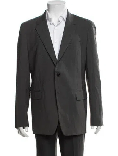 Pre-owned Theory Virgin Wool Two-piece Blazer In Grey