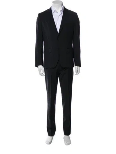 Pre-owned Theory Virgin Wool Two-piece Suit In Black