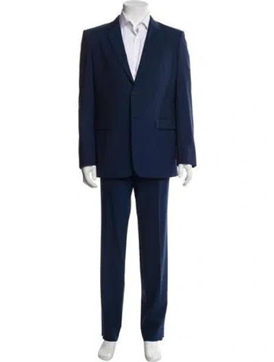 Pre-owned Theory Virgin Wool Two-piece Suit W/ Tags In Blue