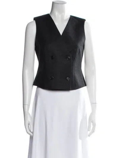 Pre-owned Theory Virgin Wool Vest In Black
