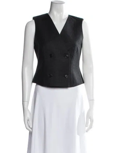 Pre-owned Theory Virgin Wool Vest In Black
