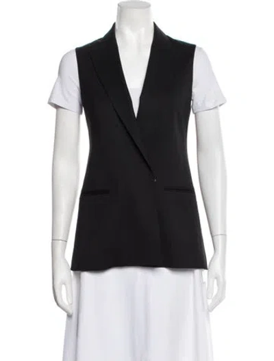 Pre-owned Theory Virgin Wool Vest In Black