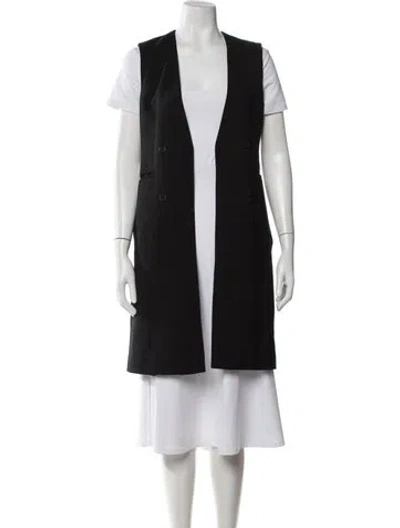 Pre-owned Theory Virgin Wool Vest In Black