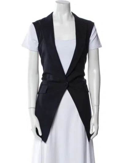 Pre-owned Theory Virgin Wool Vest In Blue