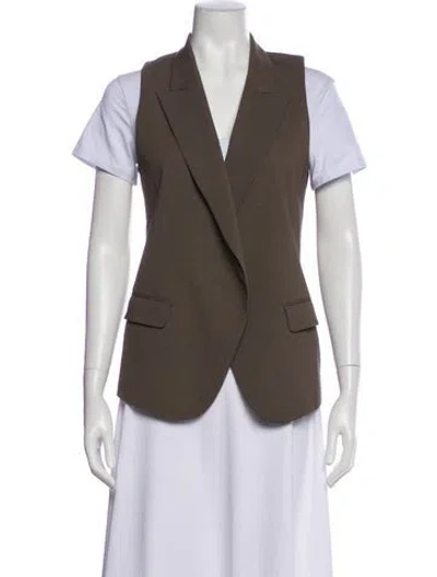 Pre-owned Theory Virgin Wool Vest In Brown