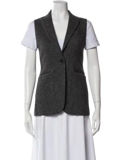 Pre-owned Theory Virgin Wool Vest In Gray