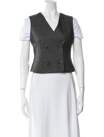 Pre-owned Theory Virgin Wool Vest In Gray
