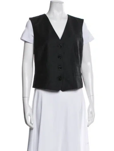 Pre-owned Theory Virgin Wool Vest In Gray