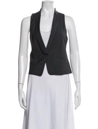 Pre-owned Theory Virgin Wool Vest In Gray