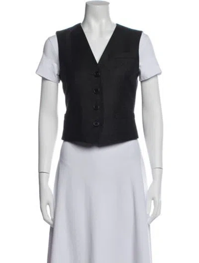 Pre-owned Theory Virgin Wool Vest In Gray