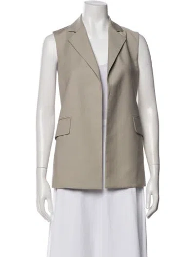 Pre-owned Theory Virgin Wool Vest In Neutral