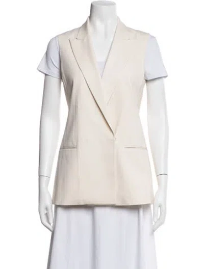 Pre-owned Theory Virgin Wool Vest In Neutrals