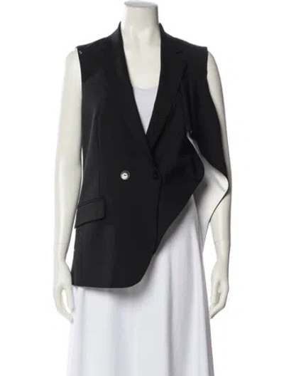 Pre-owned Theory Virgin Wool Vest W/ Tags In Black