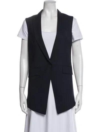 Pre-owned Theory Virgin Wool Vest W/ Tags In Blue