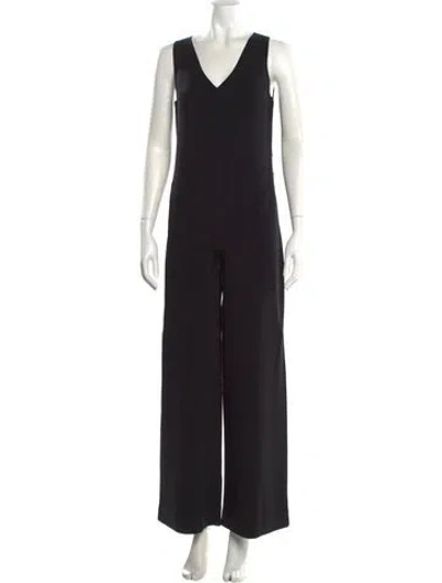 Pre-owned Theory V-neck Jumpsuit In Black