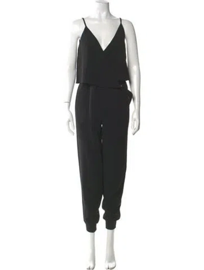 Pre-owned Theory V-neck Jumpsuit In Black