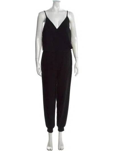 Pre-owned Theory V-neck Jumpsuit In Black