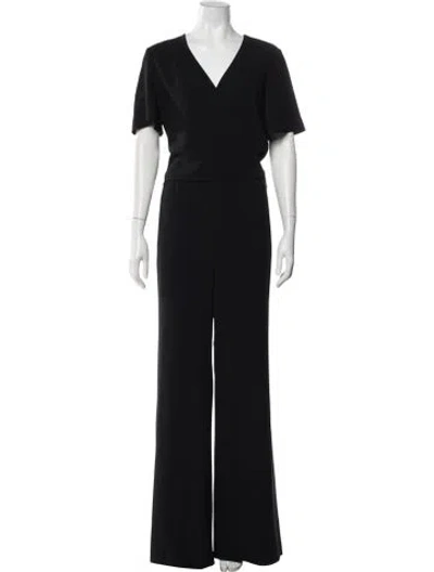 Pre-owned Theory V-neck Jumpsuit In Black