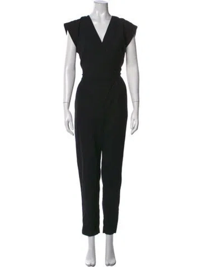 Pre-owned Theory V-neck Jumpsuit In Black