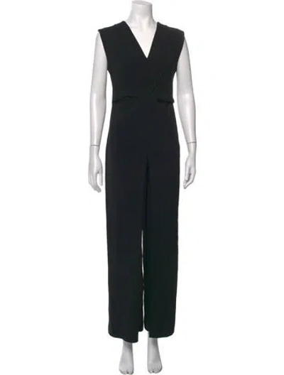 Pre-owned Theory V-neck Jumpsuit In Black