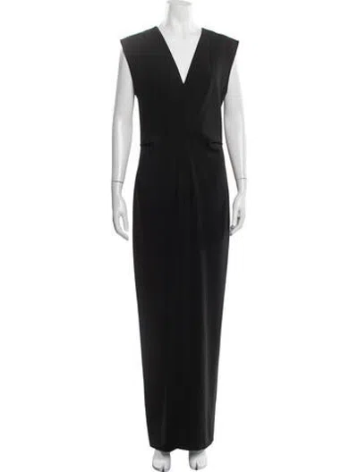 Pre-owned Theory V-neck Jumpsuit In Black