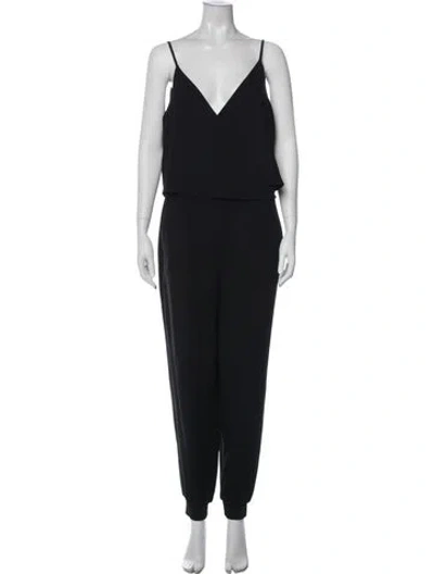 Pre-owned Theory V-neck Jumpsuit In Blue