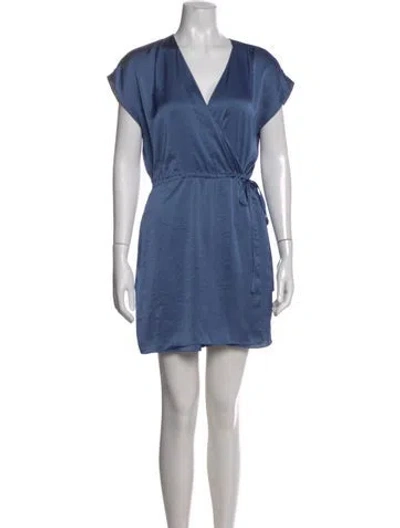 Pre-owned Theory V-neck Jumpsuit In Blue
