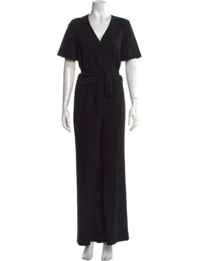 Pre-owned Theory V-neck Jumpsuit In Blue