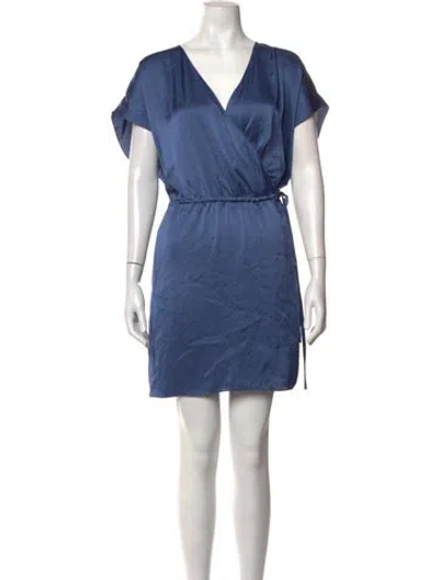 Pre-owned Theory V-neck Jumpsuit In Blue