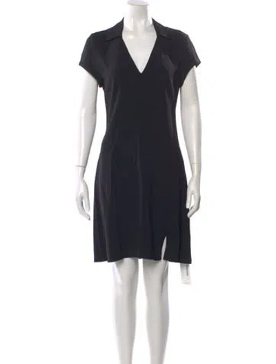 Pre-owned Theory V-neck Knee-length Dress In Black