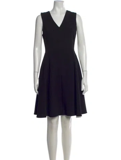 Pre-owned Theory V-neck Knee-length Dress In Black