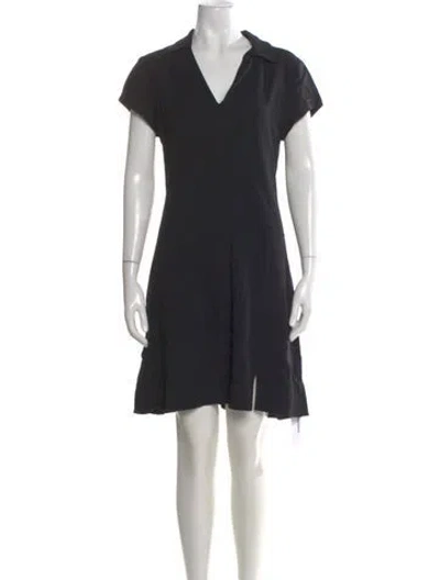 Pre-owned Theory V-neck Knee-length Dress In Black
