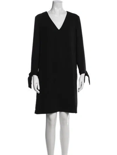 Pre-owned Theory V-neck Knee-length Dress In Black
