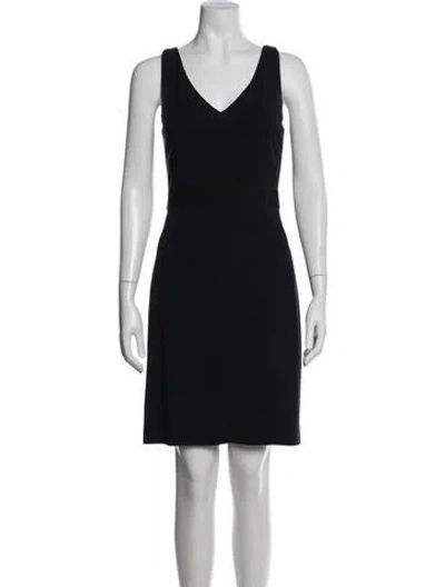 Pre-owned Theory V-neck Knee-length Dress In Multi