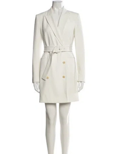 Pre-owned Theory V-neck Mini Dress In Neutral