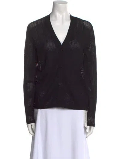 Pre-owned Theory V-neck Sweater In Black