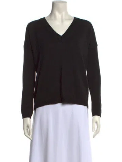 Pre-owned Theory V-neck Sweater In Black