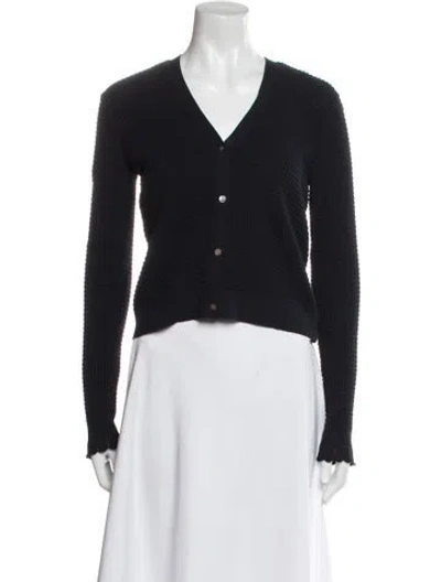 Pre-owned Theory V-neck Sweater In Black