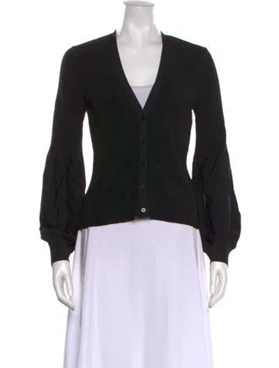 Pre-owned Theory V-neck Sweater In Black