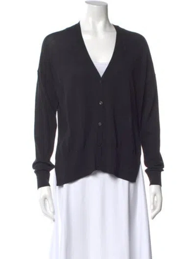 Pre-owned Theory V-neck Sweater In Black