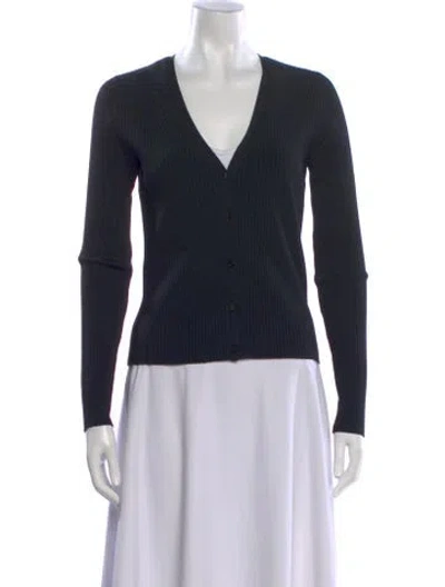 Pre-owned Theory V-neck Sweater In Black