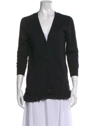 Pre-owned Theory V-neck Sweater In Black