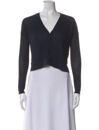 Pre-owned Theory V-neck Sweater In Black