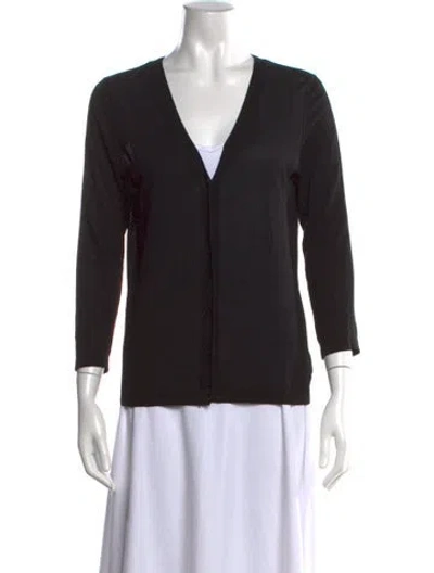 Pre-owned Theory V-neck Sweater In Black