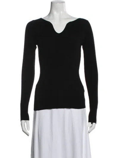 Pre-owned Theory V-neck Sweater In Black