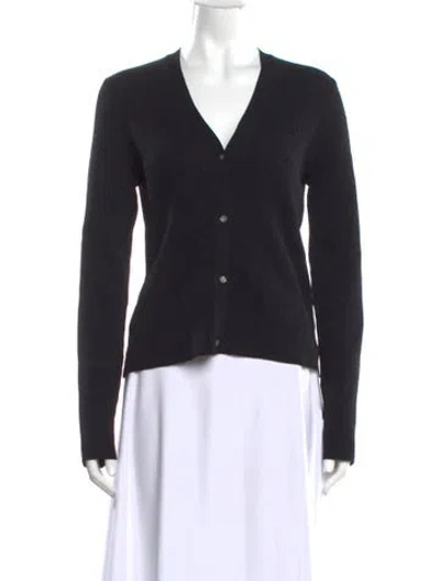Pre-owned Theory V-neck Sweater In Black