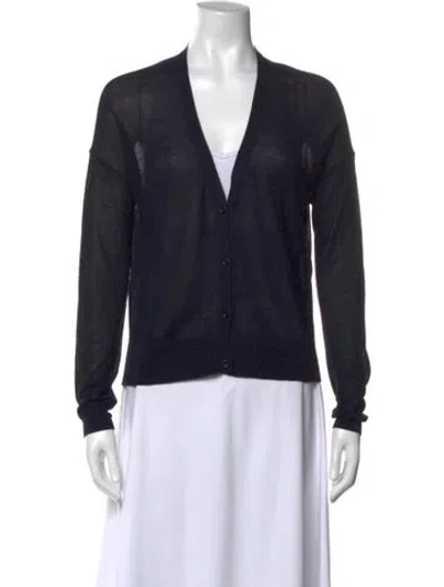 Pre-owned Theory V-neck Sweater In Black