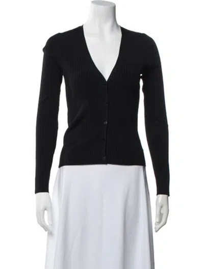 Pre-owned Theory V-neck Sweater In Black
