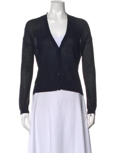 Pre-owned Theory V-neck Sweater In Black