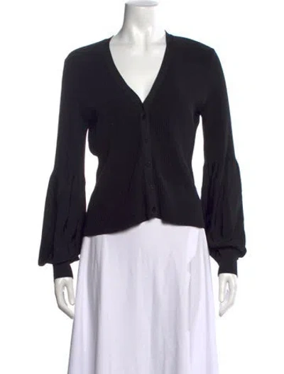 Pre-owned Theory V-neck Sweater In Black